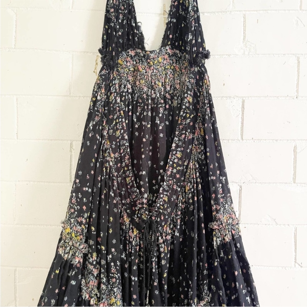 BNWT FREE PEOPLE 100 Degree Black Floral Mini Dress XS - Picture 5 of 9